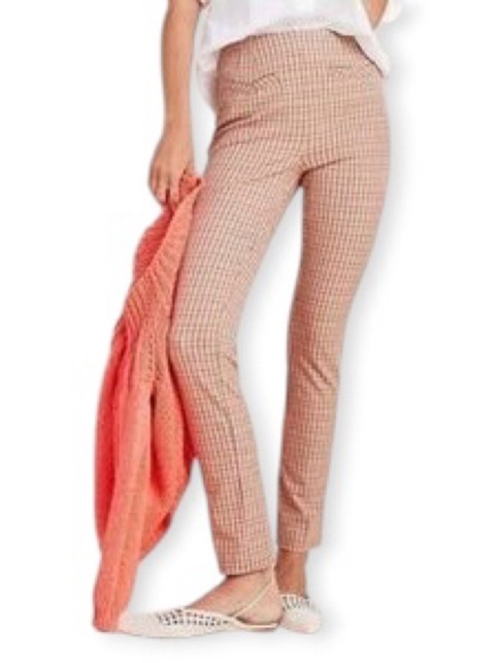 [Anthropologie] The Essential Slim Cropped Plaid Trousers